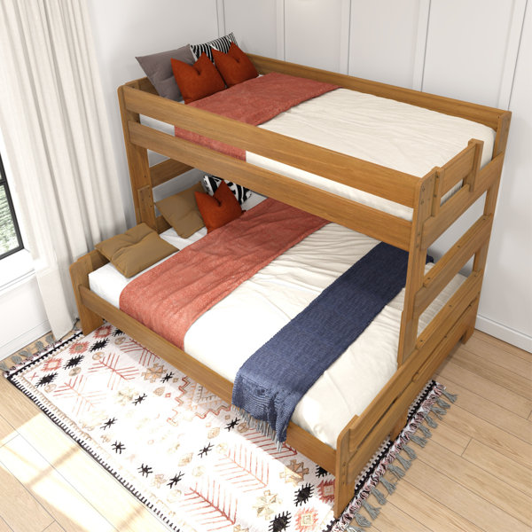 Full bottom twin outlet top bunk bed